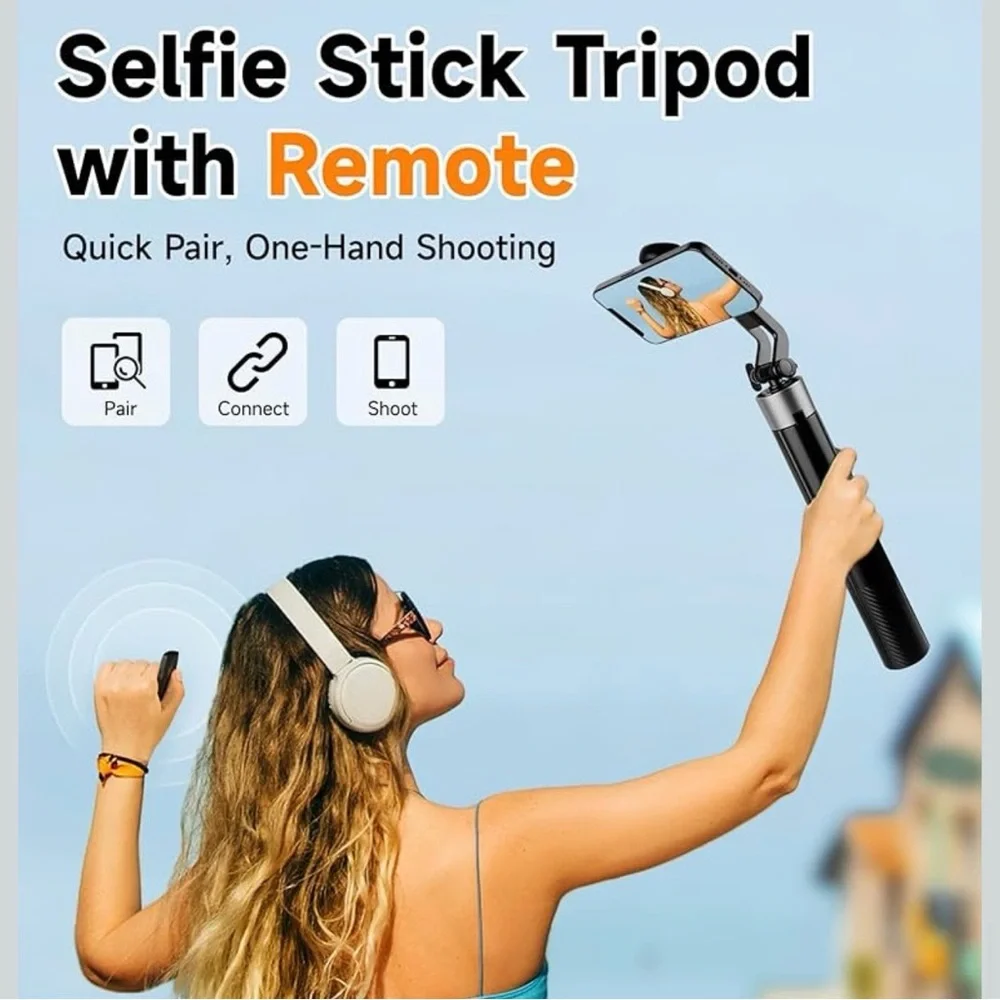 VICTIV | Brand NIB - Magnetic Selfie Stick Phone Tripod - Rechargeable w/ Remote